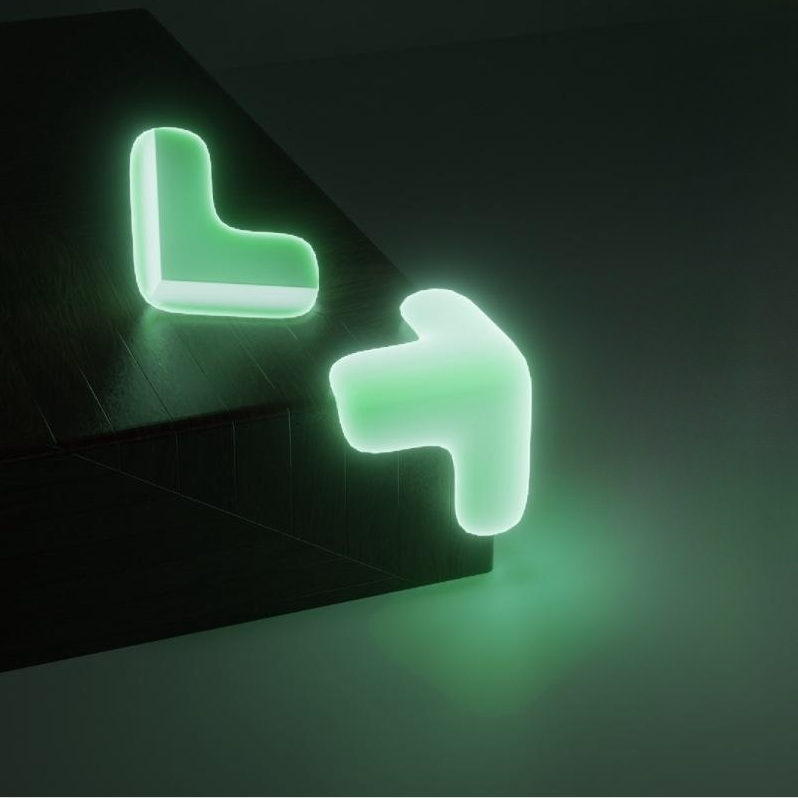 Transparent Glow-in-the-Dark Corner Protectors for Kids